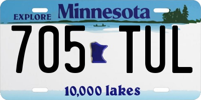 MN license plate 705TUL