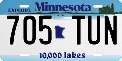 MN license plate 705TUN