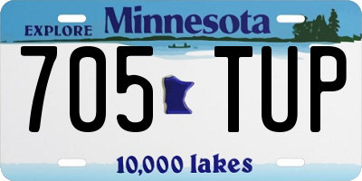 MN license plate 705TUP