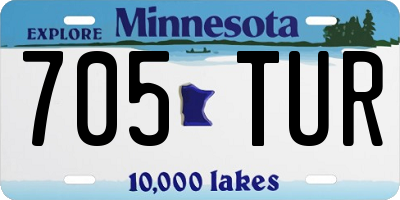 MN license plate 705TUR