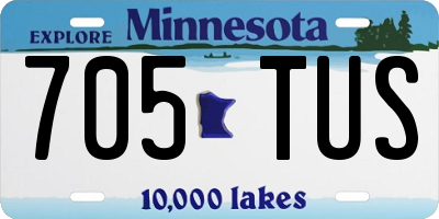 MN license plate 705TUS