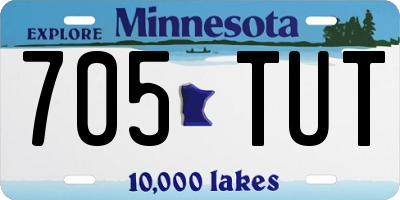 MN license plate 705TUT