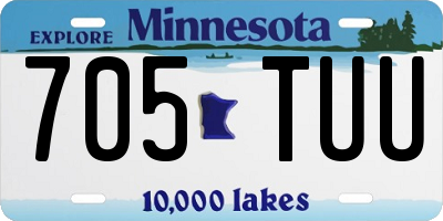MN license plate 705TUU