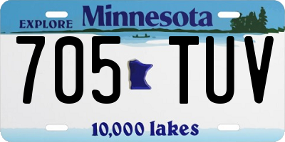 MN license plate 705TUV