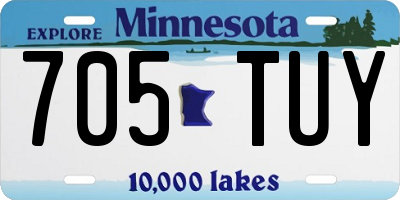 MN license plate 705TUY