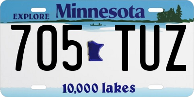 MN license plate 705TUZ