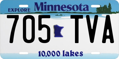 MN license plate 705TVA