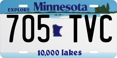 MN license plate 705TVC