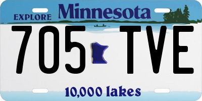 MN license plate 705TVE