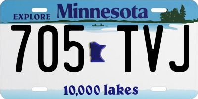 MN license plate 705TVJ