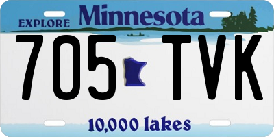 MN license plate 705TVK