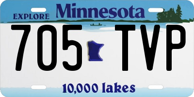 MN license plate 705TVP
