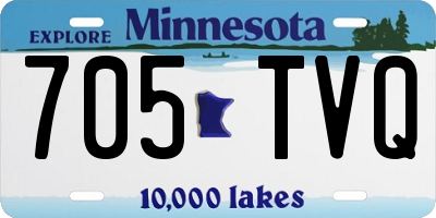 MN license plate 705TVQ