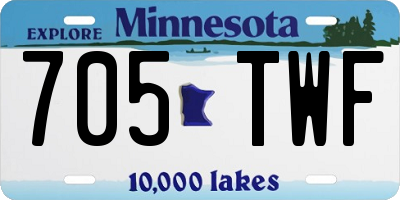 MN license plate 705TWF