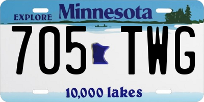 MN license plate 705TWG