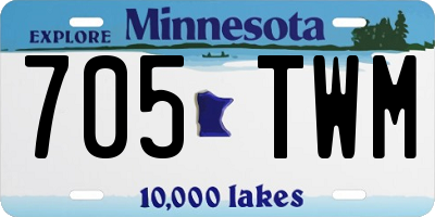 MN license plate 705TWM