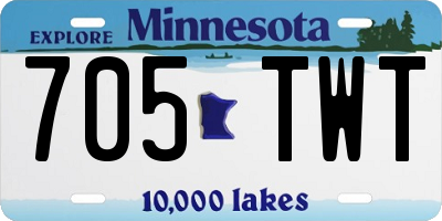 MN license plate 705TWT