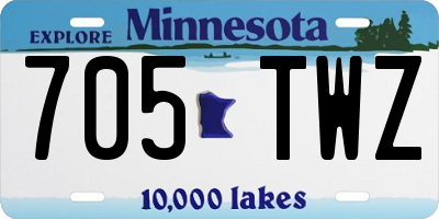 MN license plate 705TWZ