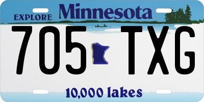 MN license plate 705TXG