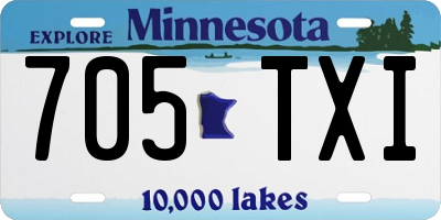 MN license plate 705TXI