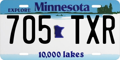 MN license plate 705TXR
