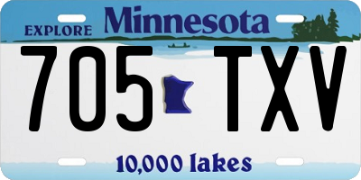 MN license plate 705TXV