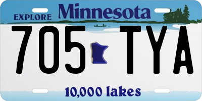 MN license plate 705TYA