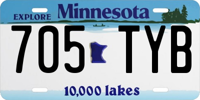 MN license plate 705TYB