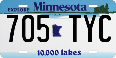 MN license plate 705TYC