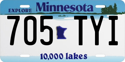 MN license plate 705TYI