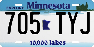 MN license plate 705TYJ