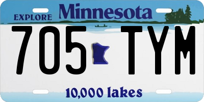 MN license plate 705TYM