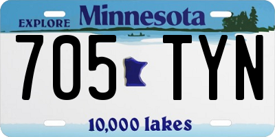 MN license plate 705TYN