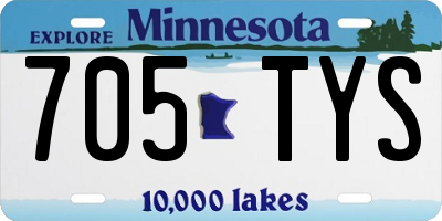 MN license plate 705TYS