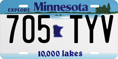 MN license plate 705TYV