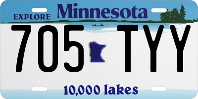 MN license plate 705TYY