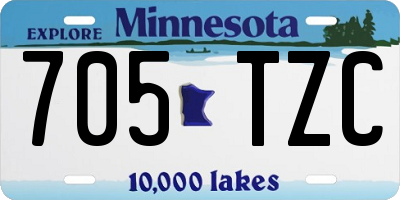MN license plate 705TZC