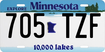MN license plate 705TZF