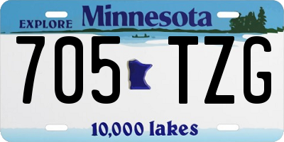 MN license plate 705TZG