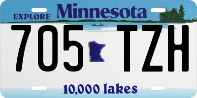 MN license plate 705TZH