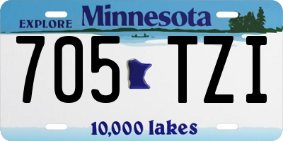 MN license plate 705TZI