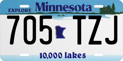 MN license plate 705TZJ