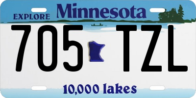 MN license plate 705TZL