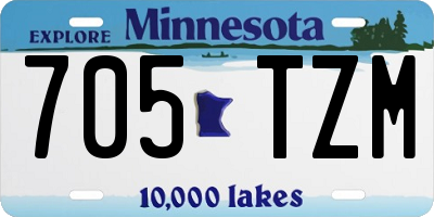 MN license plate 705TZM