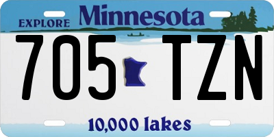 MN license plate 705TZN