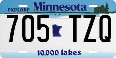 MN license plate 705TZQ