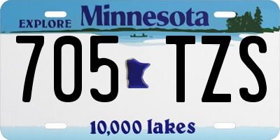 MN license plate 705TZS