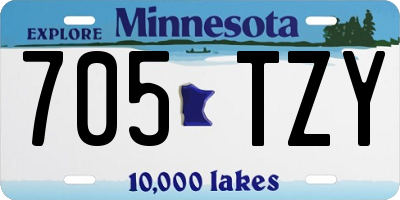 MN license plate 705TZY
