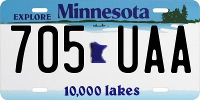 MN license plate 705UAA
