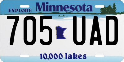 MN license plate 705UAD